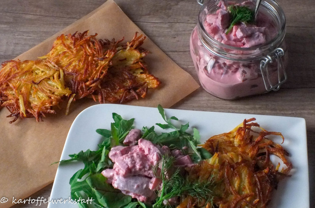 Kartoffelrösti mit Heringssalat, Kartoffelwerkstatt