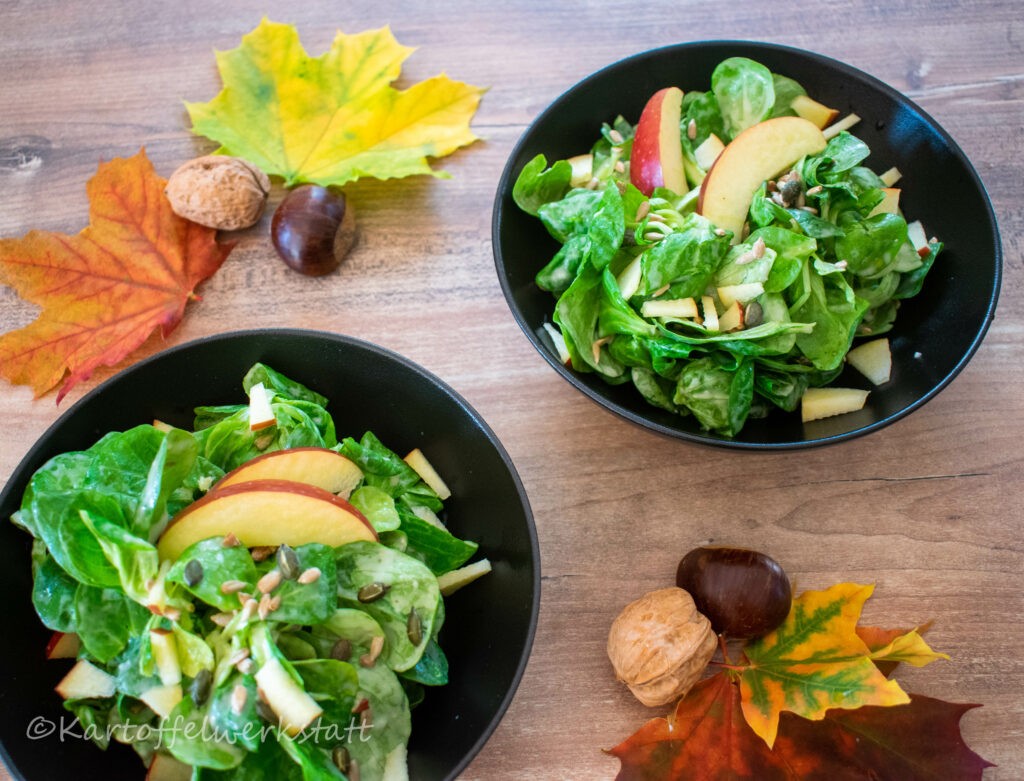 Feldsalat mit Kartoffeldressing