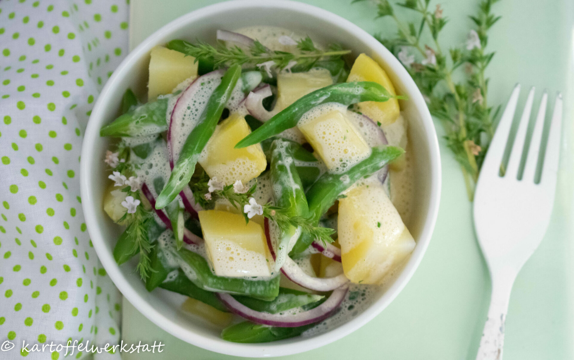Sommerlicher Kartoffel-Bohnen-Salat