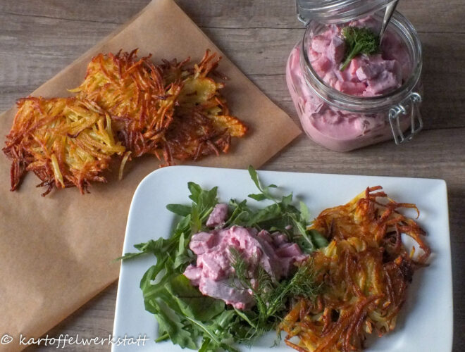 Kartoffelrösti mit Heringssalat, Kartoffelwerkstatt