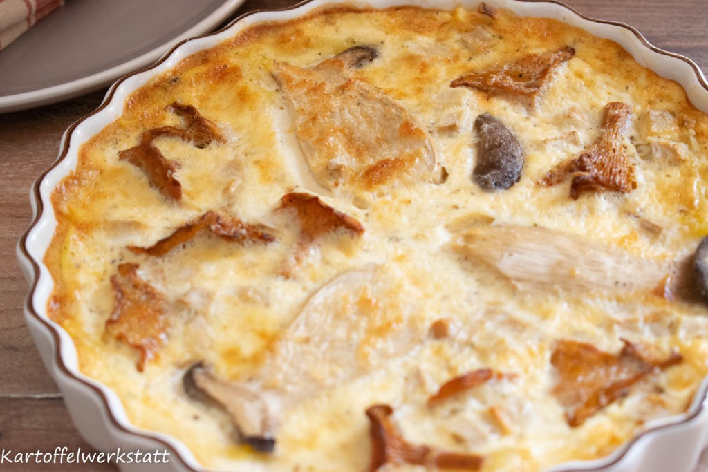 Pilztarte mit Röstiboden