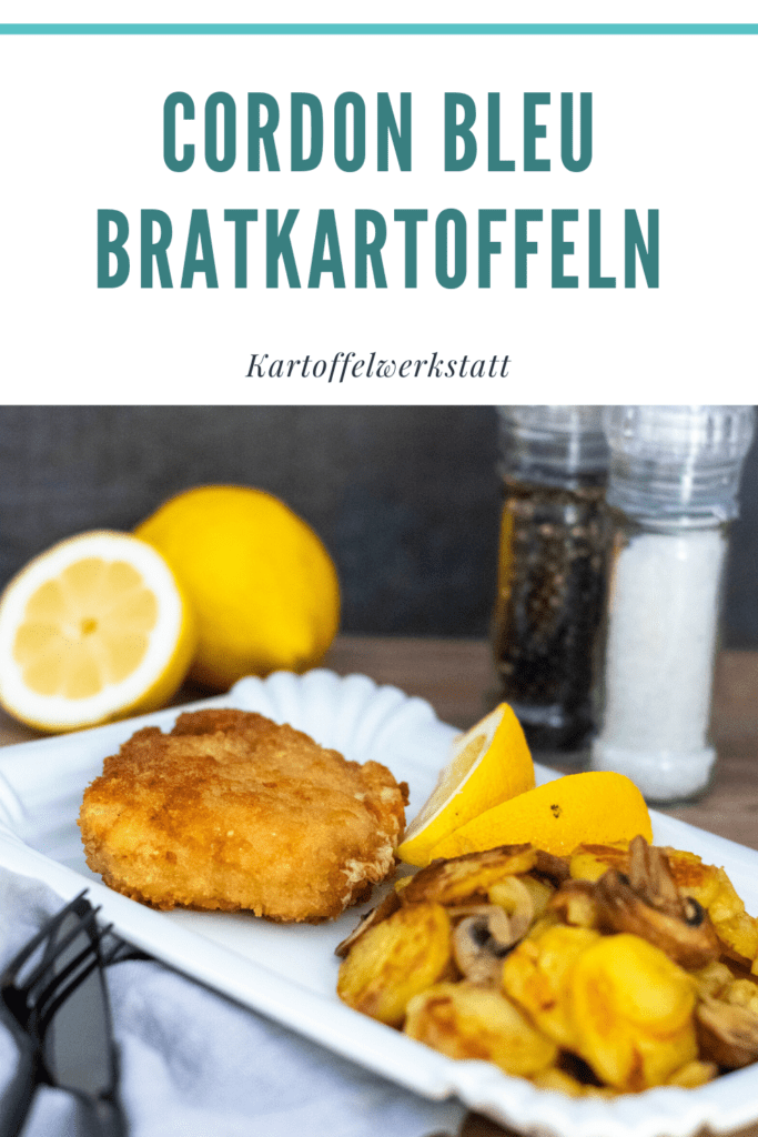 Deutscher Klassiker Pinterest Cordon bleu / Schnitzel mit Bratkartoffeln