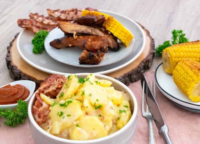 Kartoffelsalat aus Alaska mit Spare Ribs