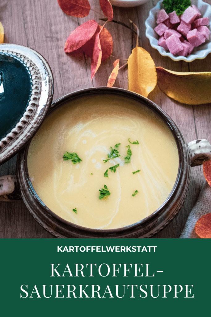 Pinterest Pin Kartoffel Sauerkrautsuppe