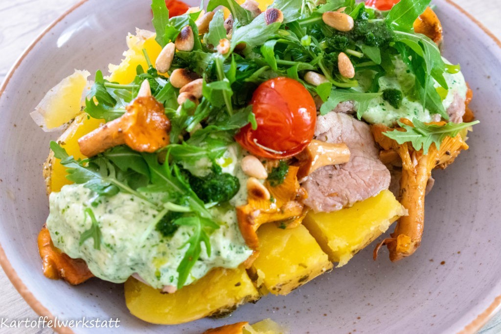 Kartoffel Burrata Pfifferlinge