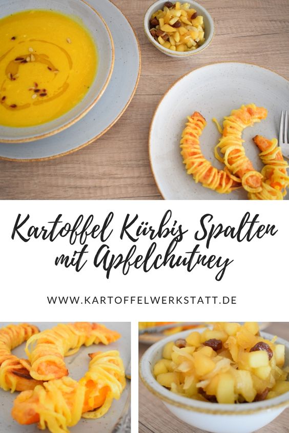 Kartoffel Kürbis Spalten mit Apfel chutney
ein leckeres Herbstgericht