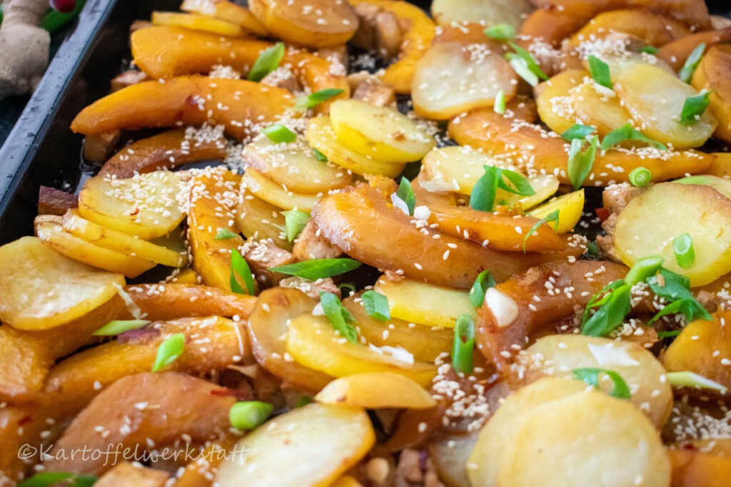 vegan Blechgericht aus dem Ofen